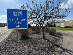 Cell Phone Waiting Area Sign 